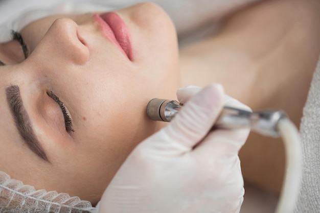 skin care treatment with microdermabrasion